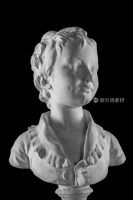 石膏人像的一个男孩半身像，肖像Brozhinar Alexander，建筑师Bronyart的儿子。Jean Antoine Houdon的作品。